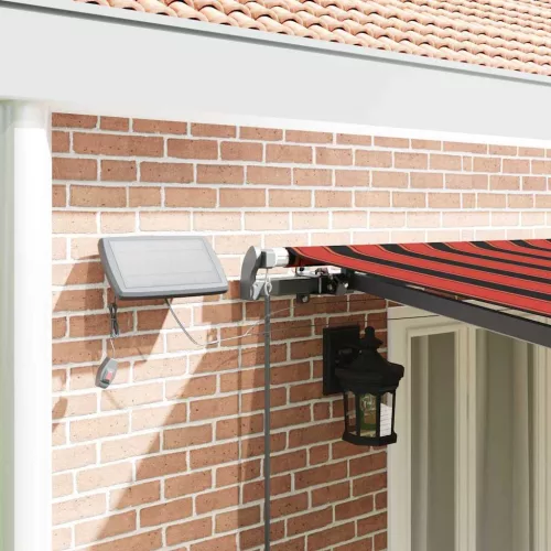 Behúzható napellenző narancssárga és barna 600 ×300 cm szövet