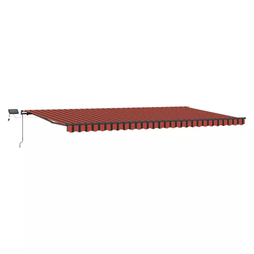 Behúzható napellenző narancssárga és barna 600 ×300 cm szövet