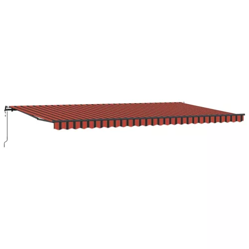 Behúzható napellenző narancssárga és barna 600 ×300 cm szövet