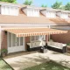 Behúzható napellenző 600 × 300 cm sárga és narancssárga