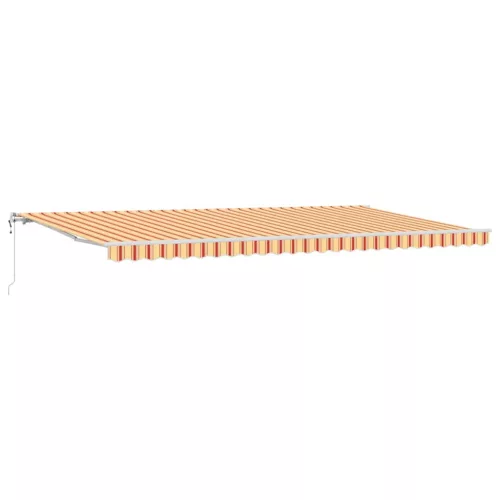 Behúzható napellenző 600 × 300 cm sárga és narancssárga