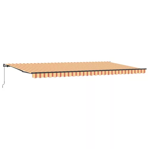 Behúzható napellenző sárga és narancssárga 600 × 300 cm szövet