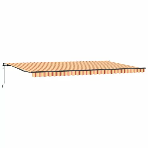 Behúzható napellenző sárga és narancssárga 600 ×300 cm szövet