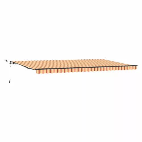 Behúzható napellenző sárga és narancssárga 600 × 300 cm szövet