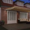 Behúzható napellenző Sokszínű 600 × 300 cm Szövet és Fém