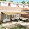Behúzható napellenző Sokszínű 600 × 300 cm szövet