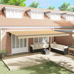   Behúzható napellenző tartalmaz Sokszínű 600 × 300 cm szövet