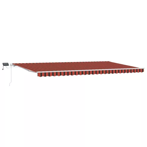 Behúzható napellenző narancssárga és barna 600 ×350 cm szövet