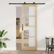 Csúszóajtó ORKDAL Barna 78 x 232 cm Fa és fém