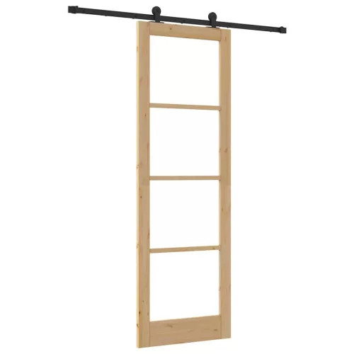 Csúszóajtó ORKDAL Barna 78 x 232 cm Fa és fém