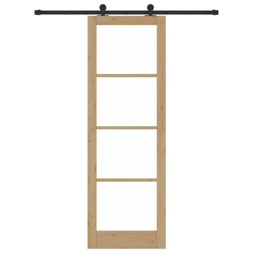 Csúszóajtó ORKDAL Barna 78 x 232 cm Fa és fém