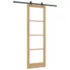 Csúszóajtó ORKDAL Barna 78 x 232 cm Fa és fém