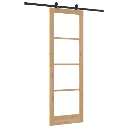 Csúszóajtó ORKDAL Barna 78 x 232 cm Fa és fém