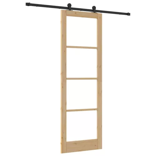 Csúszóajtó ORKDAL Barna 78 x 232 cm Fa és fém