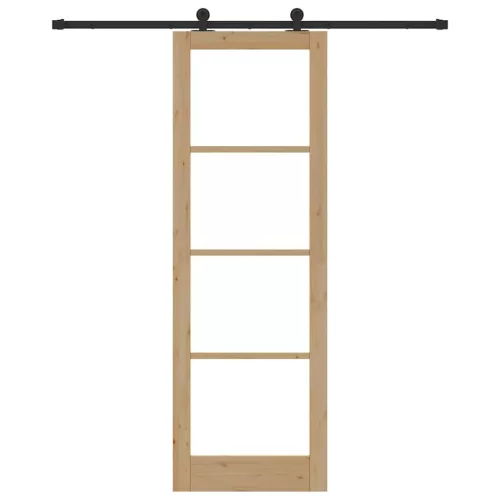 Csúszóajtó ORKDAL Barna 78 x 232 cm Fa és fém