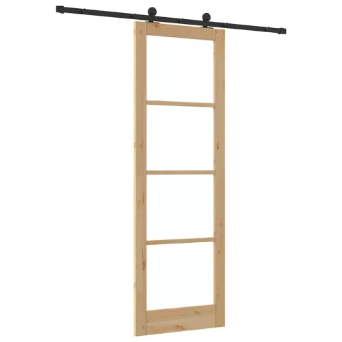 Csúszóajtó ORKDAL Barna 78 x 232 cm Fa és fém