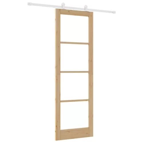 Csúszóajtó ORKDAL Barna 78 x 232 cm Fa és fém