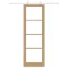 Csúszóajtó ORKDAL Barna 78 x 232 cm Fa és fém