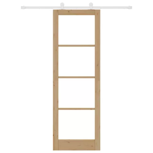 Csúszóajtó ORKDAL Barna 78 x 232 cm Fa és fém
