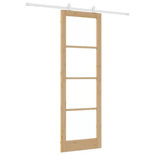Csúszóajtó ORKDAL Barna 78 x 232 cm Fa és fém