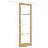 Csúszóajtó ORKDAL Barna 78 x 232 cm Fa és fém