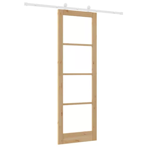 Csúszóajtó ORKDAL Barna 78 x 232 cm Fa és fém