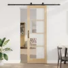 Csúszó Ajtó ORKDAL Barna 78 x 232 cm Fa és fém