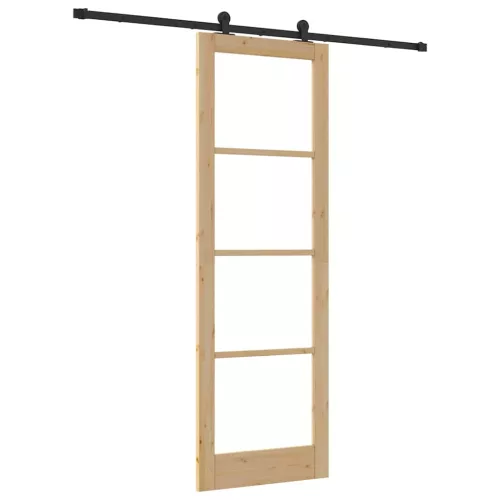 Csúszó Ajtó ORKDAL Barna 78 x 232 cm Fa és fém