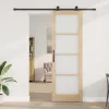 Csúszó Ajtó ORKDAL Barna 78 x 232 cm Fa és fém
