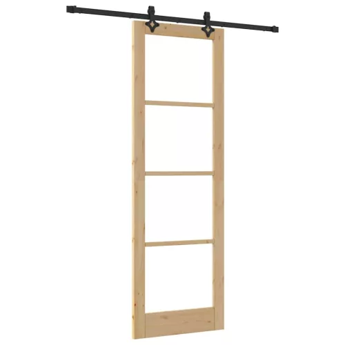 Csúszóajtó ORKDAL Barna 78 x 232 cm Fa és fém