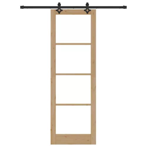 Csúszóajtó ORKDAL Barna 78 x 232 cm Fa és fém