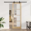 Csúszóajtó ORKDAL Barna 78 x 232 cm Fa és fém
