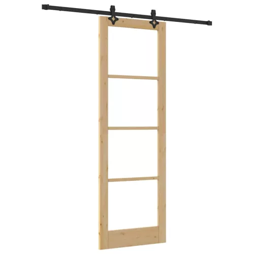Csúszóajtó ORKDAL Barna 78 x 232 cm Fa és fém