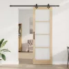 Csúszóajtó ORKDAL Barna 78 x 232 cm Fa és fém