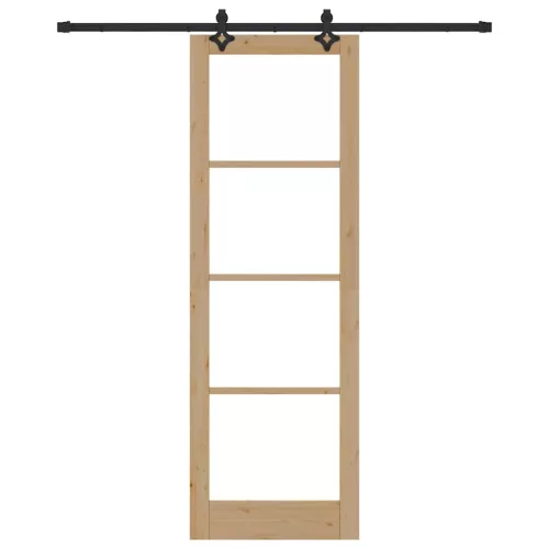 Csúszóajtó ORKDAL Barna 78 x 232 cm Fa és fém