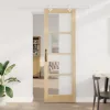 Csúszóajtó Barna 78 x 232 cm Fa és fém