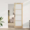 Csúszóajtó Barna 78 x 232 cm Fa és fém