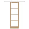 Csúszóajtó Barna 78 x 232 cm Fa és fém