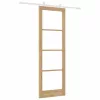 Csúszóajtó Barna 78 x 232 cm Fa és fém