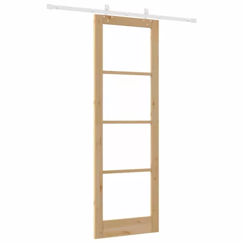 Csúszóajtó Barna 78 x 232 cm Fa és fém