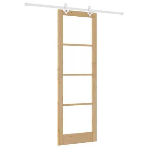 Csúszóajtó Barna 78 x 232 cm Fa és fém