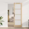 Csúszóajtó Barna 78 x 232 cm Fa és fém
