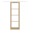 Csúszóajtó Barna 78 x 232 cm Fa és fém