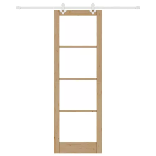 Csúszóajtó Barna 78 x 232 cm Fa és fém