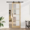 Csúszóajtó Egyéb Barna 78 x 232 cm Fa és fém