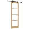 Csúszóajtó Egyéb Barna 78 x 232 cm Fa és fém