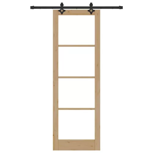 Csúszóajtó Egyéb Barna 78 x 232 cm Fa és fém