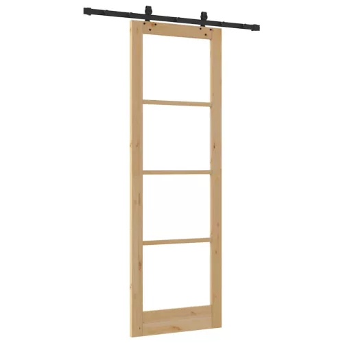 Csúszóajtó Egyéb Barna 78 x 232 cm Fa és fém