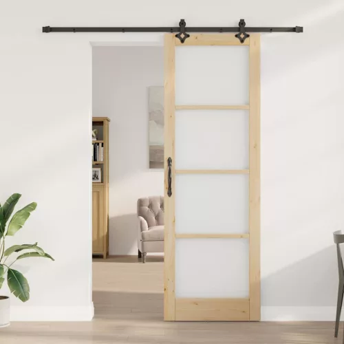 Csúszóajtó Egyéb Barna 78 x 232 cm Fa és fém