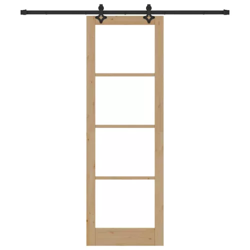 Csúszóajtó Egyéb Barna 78 x 232 cm Fa és fém